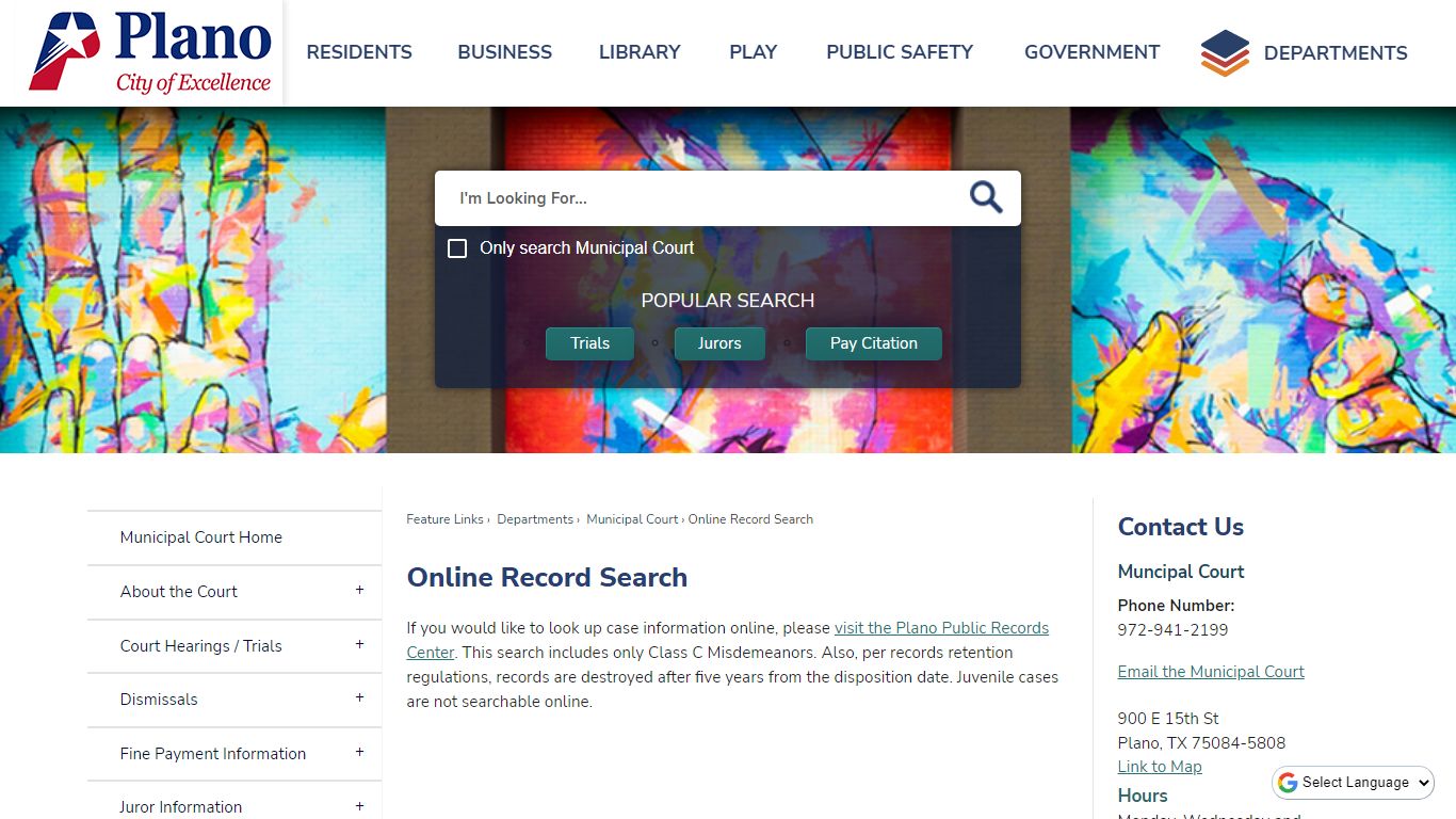 Online Record Search | Plano, TX - Official Website