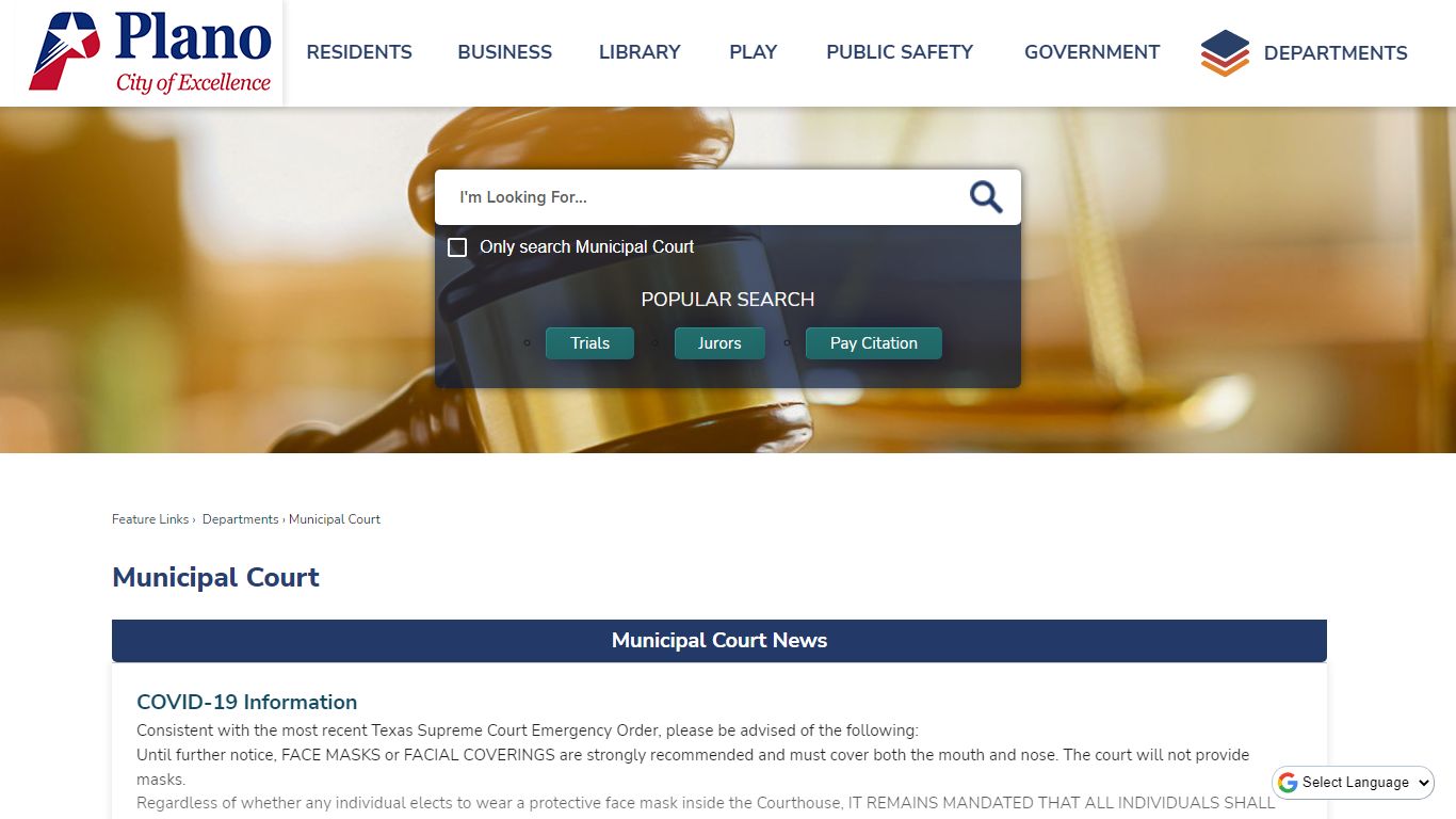 Municipal Court | Plano, TX - Official Website